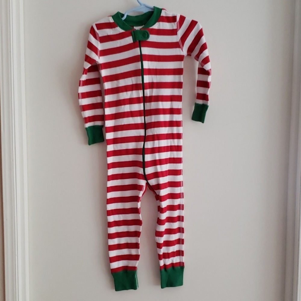 Hanna Andersson 3T/90cm sleeper christmas striped